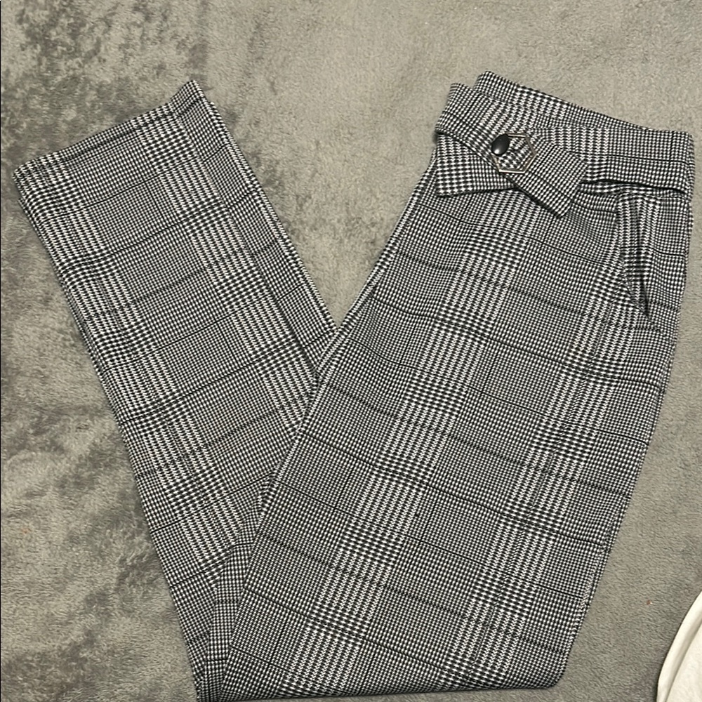 Men's Checkered Pants - Black and White